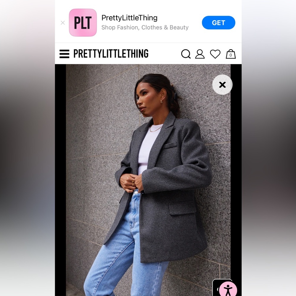 Pretty Little Thing Double breasted blazer